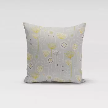 КРАСИВАЯ ЖИЗНЬ. Чехол на подушку Полупанама Fryett`s цветы абстрактные серые размер 80х80см (ВхШ) размер 80х80см (ВхШ) Schner-Leben