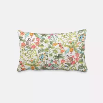 КРАСИВАЯ ЖИЗНЬ. Чехол на подушку RAFIKI джунгли колибри обезьяны белый разноцветный размер 60x80см (ВxШ) размер 60x80см (ВxШ) Schner-Leben