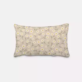 КРАСИВАЯ ЖИЗНЬ. Чехол на подушку ромашка светло-голубого или натурального белого цвета натуральный размер 30х50см (ВхШ) размер 30х50см (ВхШ) Schner-Leben