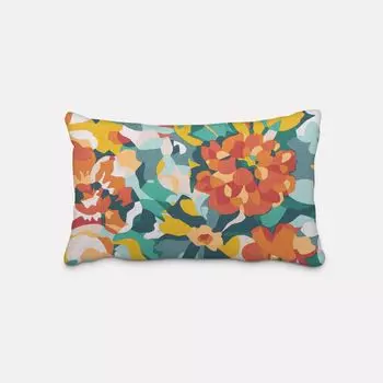 КРАСИВАЯ ЖИЗНЬ. Чехол на подушку Розмарин Абстрактные розы цветы оранжевый размер 60х80см (ВхШ) размер 60х80см (ВхШ) Schner-Leben