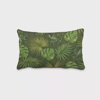 КРАСИВАЯ ЖИЗНЬ. Чехол на подушку с покрытием пальмовых листьев зеленый размер 60х80см (ВхШ) размер 60х80см (ВхШ) Schner-Leben
