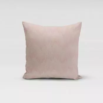 КРАСИВАЯ ЖИЗНЬ. Чехол на подушку шеврон в горошек натуральный розовый 50х50см Schner-Leben
