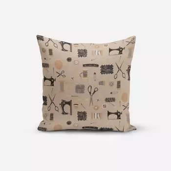 КРАСИВАЯ ЖИЗНЬ. Чехол на подушку Швейное ателье швейная фурнитура натуральный черный размер 70х70см (ВхШ) размер 70х70см (ВхШ) Schner-Leben