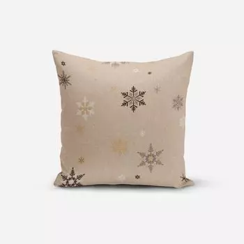 КРАСИВАЯ ЖИЗНЬ. Чехол на подушку со звездами и кристаллами, натуральное черное золото, размер 80x80см (ВxШ) Размер 80x80см (ВxШ) Schner-Leben