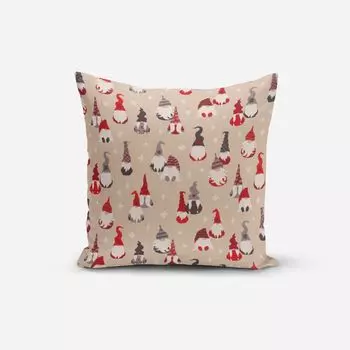 КРАСИВАЯ ЖИЗНЬ. Чехол на подушку Tomte Cosy Family Christmas gnomes натуральный размер 70х70см (ВхШ) размер 70х70см (ВхШ) Schner-Leben