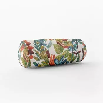 КРАСИВАЯ ЖИЗНЬ. Чехол на подушку Тонга Спайс экзотические листья растения красочный размер 15x40см (xШ) валик для шеи 15х40см (xШ) размер валик для шеи Schner-Leben