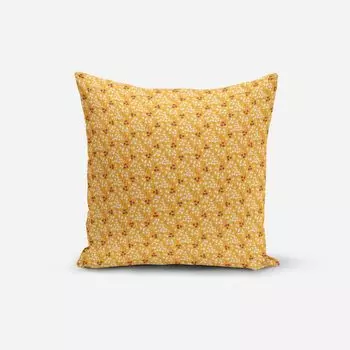 КРАСИВАЯ ЖИЗНЬ. Чехол на подушку Траун в горошек, горчично-желтый, белый, красный, размер 70x70см (ВxШ) Размер 70x70см (ВxШ) Schner-Leben