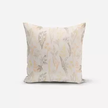 КРАСИВАЯ ЖИЗНЬ. Чехол на подушку травы цветы шерсть белый оранжевый желтый размер 70х70см (ВхШ) 70х70см (ВхШ) размер Schner-Leben