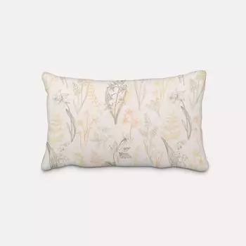 КРАСИВАЯ ЖИЗНЬ. Чехол на подушку травы цветы шерсть белый оранжевый желтый размер 60х80см (ВхШ) размер 60х80см (ВхШ) Schner-Leben