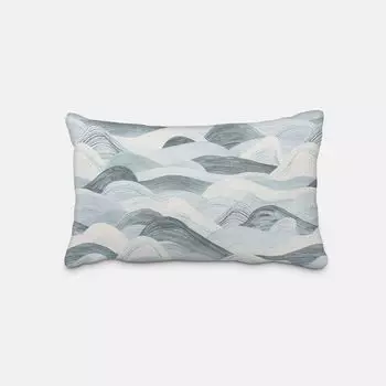 КРАСИВАЯ ЖИЗНЬ. Чехол на подушку волны синий разные размеры размер 60х80см (ВхШ) размер 60х80см (ВхШ) Schner-Leben