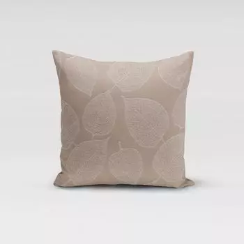 КРАСИВАЯ ЖИЗНЬ. Чехол на подушку жаккардовые листья бежевый разные размеры размер 80х80см (ВхШ) размер 80х80см (ВхШ) Schner-Leben