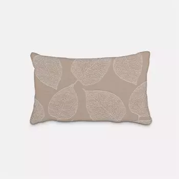 КРАСИВАЯ ЖИЗНЬ. Чехол на подушку жаккардовые листья бежевый разные размеры размер 60х80см (ВхШ) размер 60х80см (ВхШ) Schner-Leben