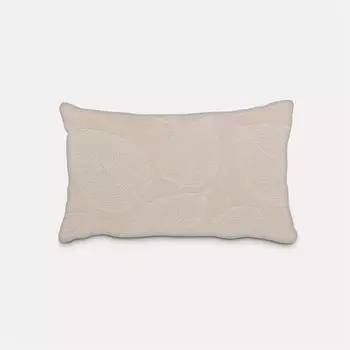 КРАСИВАЯ ЖИЗНЬ. Чехол на подушку жаккардовые листья светло-бежевый белый размер 60х80см (ВхШ) размер 60х80см (ВхШ) Schner-Leben