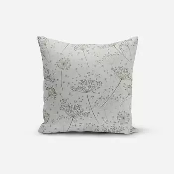 КРАСИВАЯ ЖИЗНЬ. Чехол на подушку жаккардовый цветок белый зеленый разные размеры размер 80х80см (ВхШ) размер 80х80см (ВхШ) Schner-Leben