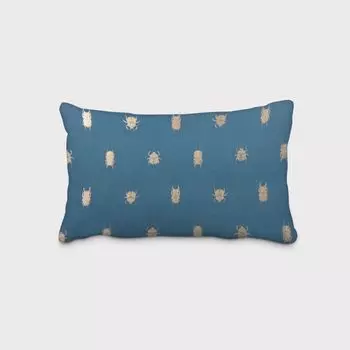 КРАСИВАЯ ЖИЗНЬ. Чехол на подушку жук синее золото металлик разные размеры размер 60х80см (ВхШ) размер 60х80см (ВхШ) Schner-Leben