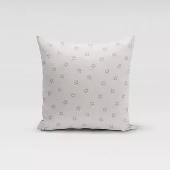 КРАСИВАЯ ЖИЗНЬ. Чехол на подушку звезды цвета экрю, медь, разные размеры, размер 70x70см (ВxШ) 70x70см (ВxШ) размер Schner-Leben