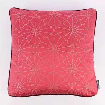 КРАСИВАЯ ЖИЗНЬ. Двусторонняя подушка цветок бархат розовый серебро 50х50см Schner-Leben