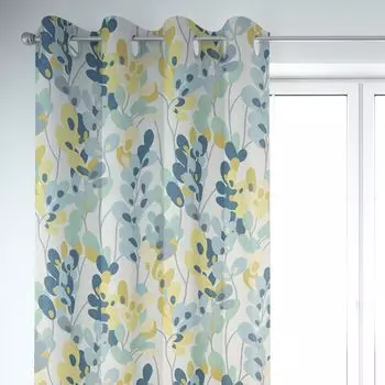 КРАСИВАЯ ЖИЗНЬ. Карнизная сетка в клетку кремово-бежевого цвета 245см или желаемая длина с подвесными люверсами Schner-Leben, белый