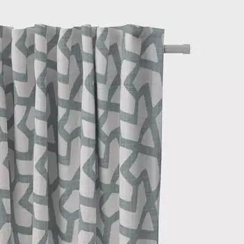 КРАСИВАЯ ЖИЗНЬ. Линии штор графические бежевые терракотовые 245см подвесная лента с копченой петлей Schner-Leben, бежевый