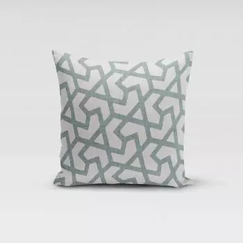 КРАСИВАЯ ЖИЗНЬ. Наволочка на подушку с рисунком бежевого и синего цвета, разные размеры, размер 70x70см (ВxШ) 70x70см (ВxШ) Schner-Leben