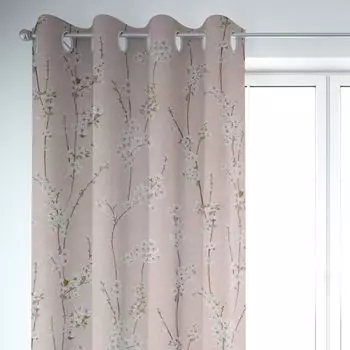 КРАСИВАЯ ЖИЗНЬ. Штора Aspen Houses серо-желтая 245см или желаемой длины с подвесными люверсами Schner-Leben, розовый