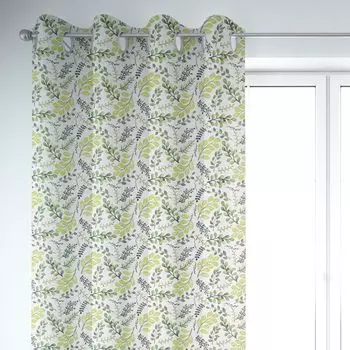 КРАСИВАЯ ЖИЗНЬ. Штора Blossom Dream flowers синий розовый желтый 245см подвесная лента с копченой петлей Schner-Leben, мультиколор