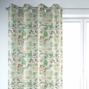 КРАСИВАЯ ЖИЗНЬ. Штора для кошек Caticorn бежевая пастель 245см или желаемой длины подвесная лента с присборенной петлей Schner-Leben, бежевый