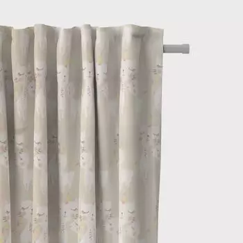 КРАСИВАЯ ЖИЗНЬ. Штора для собак такса Dogs Life натуральный белый красный 245см подвесная лента с копченой петлей Schner-Leben, бежевый