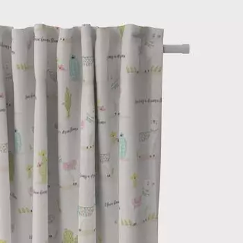 КРАСИВАЯ ЖИЗНЬ. Штора Fryett`s Drama Lama натуральная пастель 245см подвесные люверсы Schner-Leben, бежевый