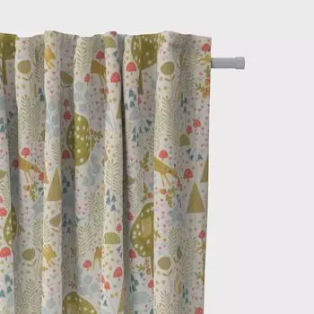 КРАСИВАЯ ЖИЗНЬ. Штора Fryett`s Forrest лес зеленый желтый синий 245см подвесные люверсы Schner-Leben, мультиколор