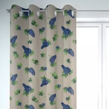 КРАСИВАЯ ЖИЗНЬ. Штора геометрический этнический ромб кремовая разноцветная 245см подвесные люверсы Schner-Leben, бежевый