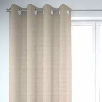 КРАСИВАЯ ЖИЗНЬ. Штора из хлопчатобумажной ткани с рельефной структурой цвета экрю 245см, подвесная присборенная лента-петля Schner-Leben