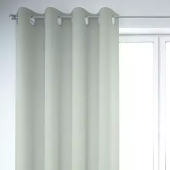 КРАСИВАЯ ЖИЗНЬ. Штора льняная однотонная, салатового цвета, 245 см, подвесные люверсы Schner-Leben, зеленый