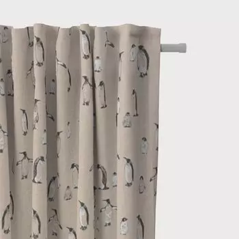 КРАСИВАЯ ЖИЗНЬ. Штора льняная с леопардовым принтом натуральный коричневый 245см подвесные люверсы Schner-Leben, бежевый