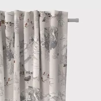 КРАСИВАЯ ЖИЗНЬ. Штора льняная в крапинку однотонная натуральная 245см с подвесными люверсами Schner-Leben, бежевый