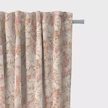 КРАСИВАЯ ЖИЗНЬ. Штора пампасная трава эвкалипт натуральный красный 245см подвесные люверсы Schner-Leben