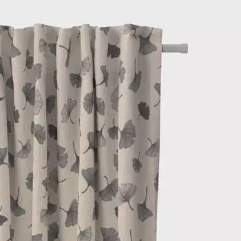 КРАСИВАЯ ЖИЗНЬ. Штора с крыльями ангела, натуральное золото, металлик, 245 см, подвесная лента с присборенной петлей Schner-Leben, бежевый