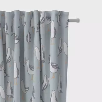 КРАСИВАЯ ЖИЗНЬ. Штора STUDIO G чайки синий белый 245см подвесные люверсы Schner-Leben