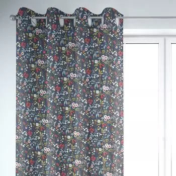 КРАСИВАЯ ЖИЗНЬ. Штора STUDIO G цветы птица белая разноцветная 245см подвесная лента с присборенной петлей Schner-Leben, мультиколор