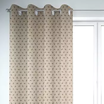 КРАСИВАЯ ЖИЗНЬ. Штора STUDIO G Rainfall Raindrops Cinnamon Cream 245см подвесная присборенная петля на ленте Schner-Leben