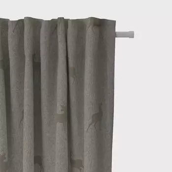 КРАСИВАЯ ЖИЗНЬ. Штора темно-олень коричневый бежевый бирюзовый 245см подвесные люверсы Schner-Leben