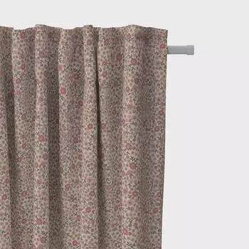 КРАСИВАЯ ЖИЗНЬ. Штора Thraun в горошек горчично-желтый белый красный 245см подвесная лента с присборенной петлей Schner-Leben, бежевый