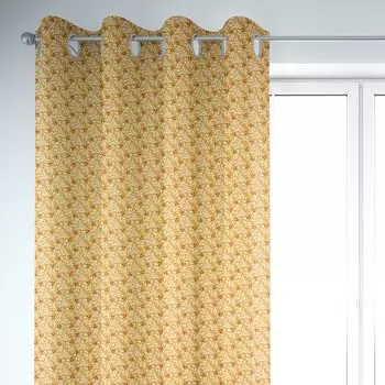 КРАСИВАЯ ЖИЗНЬ. Штора треугольники белый чёрный стрекоза золотой 245см подвесные люверсы Schner-Leben, желтый