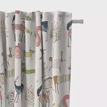 КРАСИВАЯ ЖИЗНЬ. Шторы гимнастика гимнастка шерстяные белые бирюзовые желтые 245см подвесные присборенные петли на ленте Schner-Leben, белый