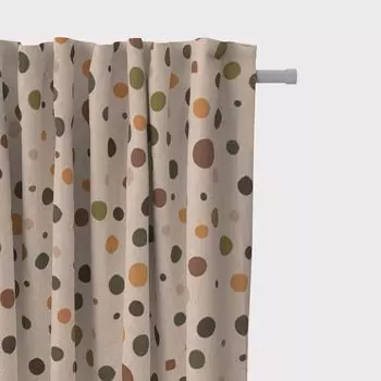 КРАСИВАЯ ЖИЗНЬ. Шторы в клетку, красные, зеленые, желтые, 245 см или желаемая длина, подвесная лента с присборенной петлей. Schner-Leben, бежевый