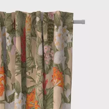 КРАСИВАЯ ЖИЗНЬ. Занавес квадратной кубической структуры, однотонный, черный, серый, 245 см, подвесная лента с копченой петлей Schner-Leben, бежевый