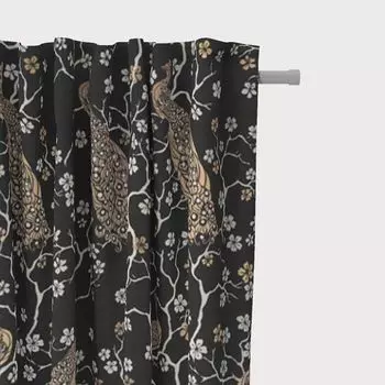 КРАСИВАЯ ЖИЗНЬ. Занавеска Металлический Куб Геометрический Роскошный 3D куб черный подвесные люверсы Schner-Leben