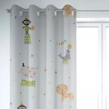 КРАСИВАЯ ЖИЗНЬ. Занавеска Oh My Deer лесные животные белый зеленый ягодный разноцветный 245c подвесные люверсы Schner-Leben