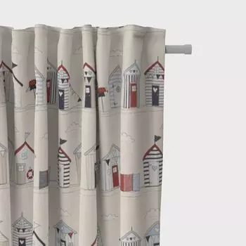 КРАСИВАЯ ЖИЗНЬ. Занавеска «Пчелиный мед» Жужжащая медовая пчелиная корзина Натуральная желтая подвеска с копченой петлевой лентой Schner-Leben, бежевый