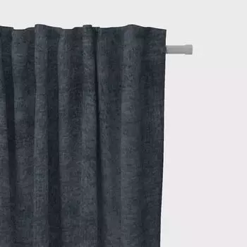 КРАСИВАЯ ЖИЗНЬ. Занавеска термоштора Soft Teddy Deluxe темно-синяя 245c подвесные люверсы Schner-Leben, синий